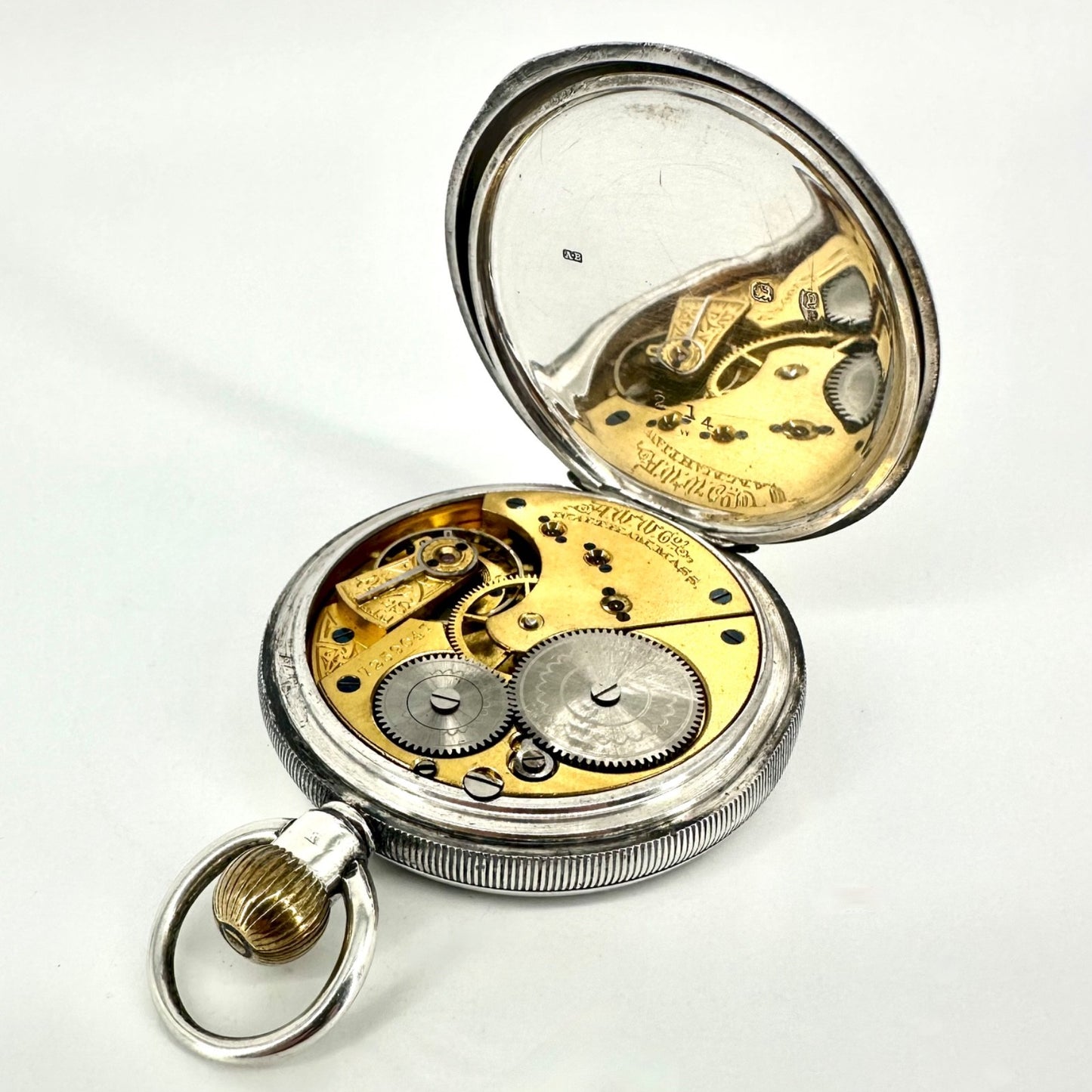 Antique Silver Waltham Pocket Watch, Bond St. Grade, 13 Jewels, 1898 - Working