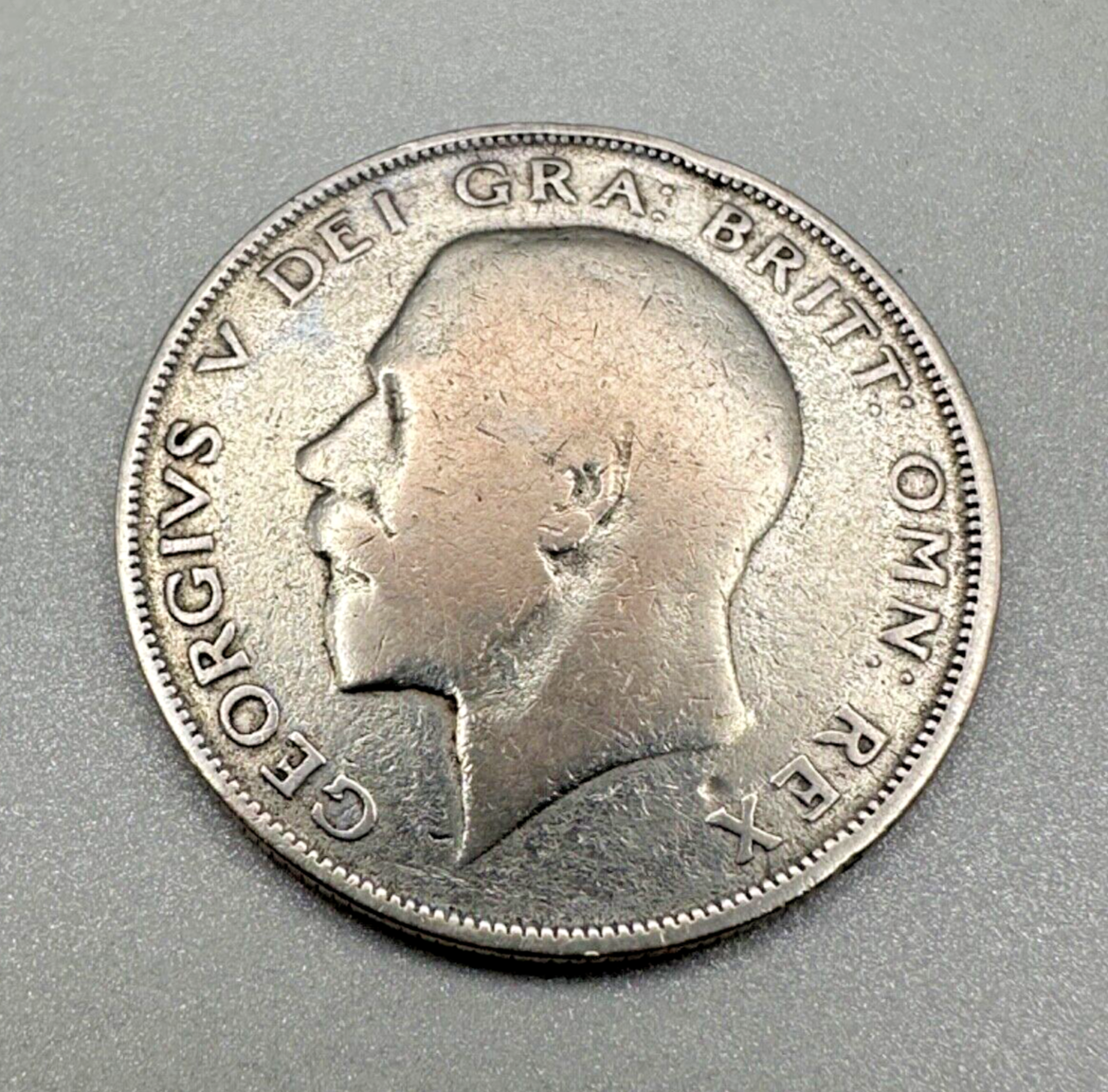 1923 George V Silver Half Crown Coin - 0.500 Silver - 13.53g - British Coinage