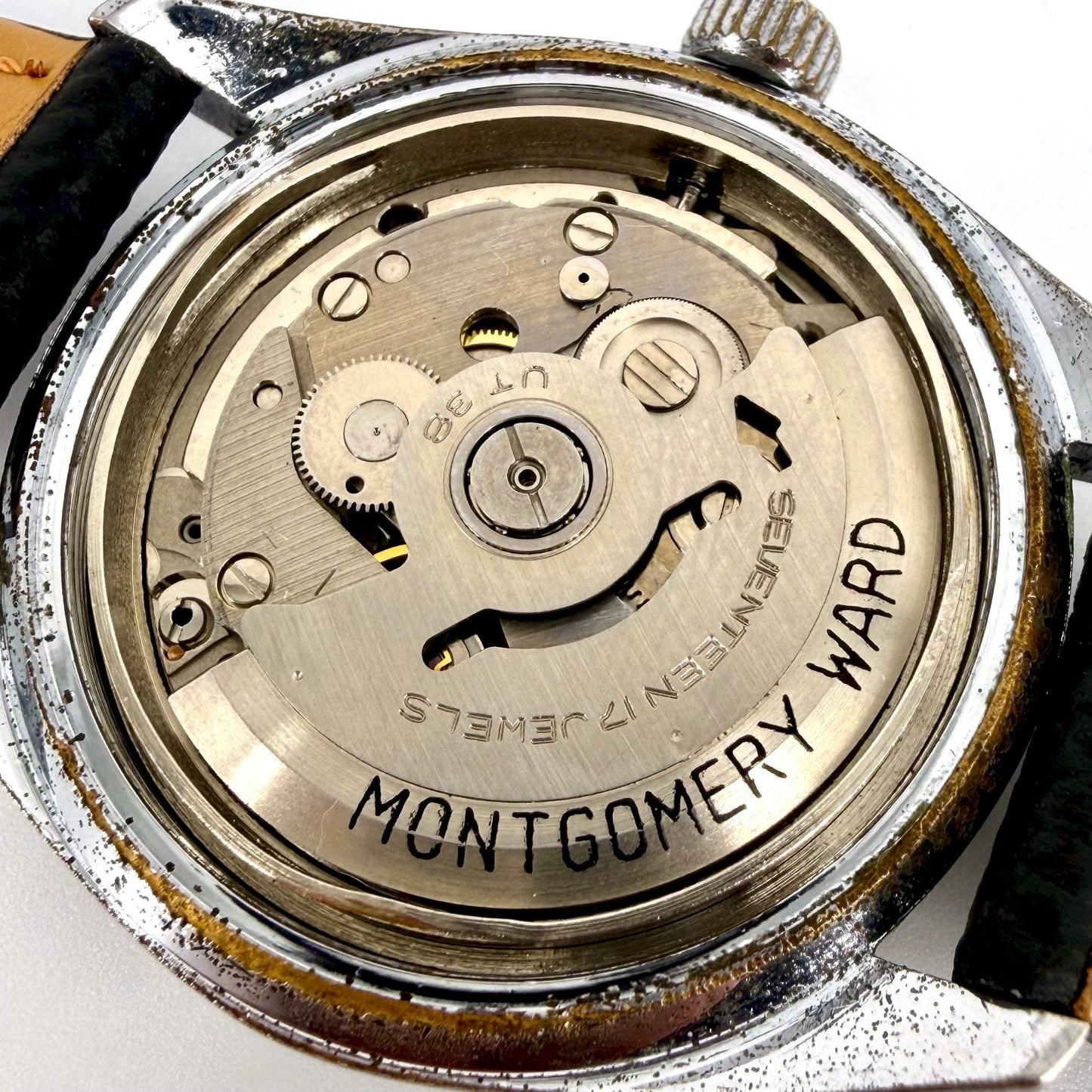 Vintage Gents Automatic Dorset Watch, Working, Montgomery Ward / UT-38 Movement