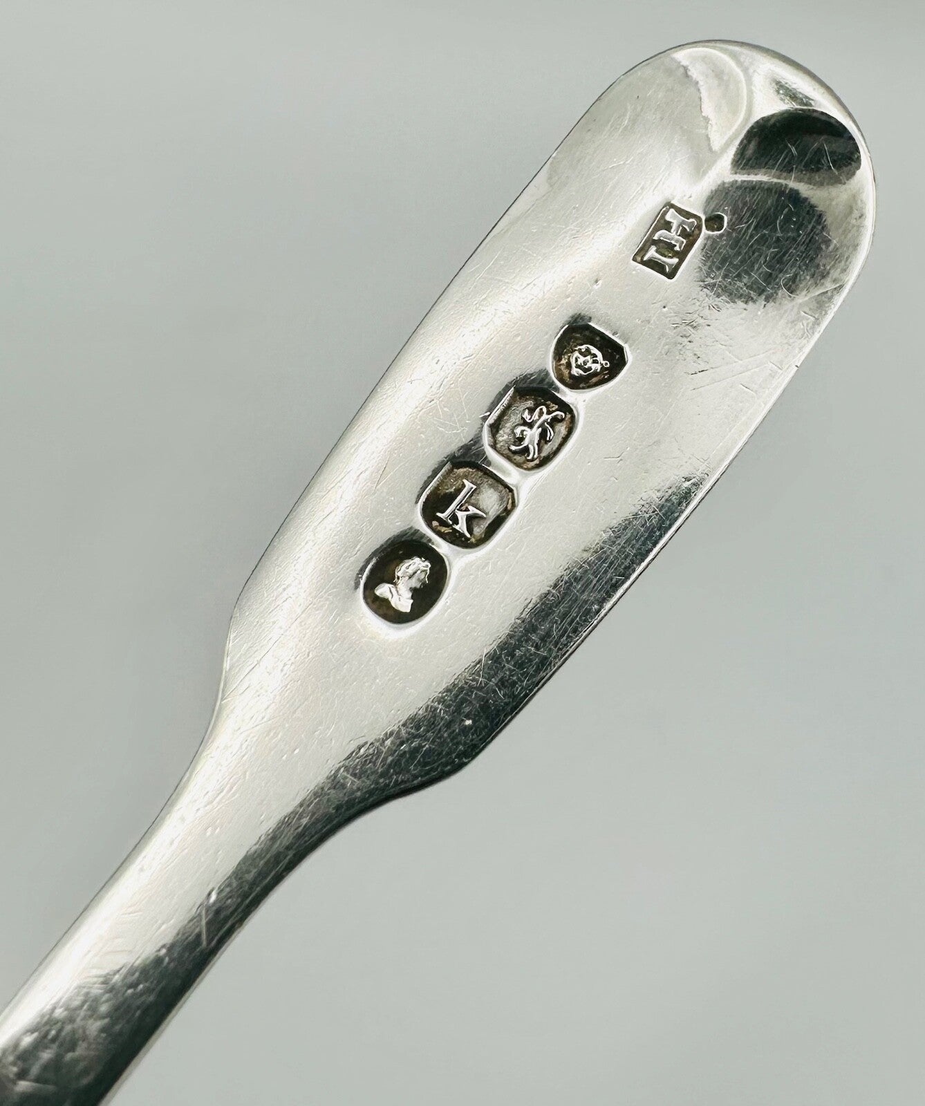 Antique Sterling Silver Mustard Spoon – London 1825, John Hawkins – 16.5g