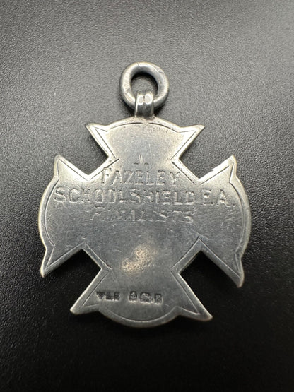 Antique Silver Fob Medal Pendant - Birmingham 1906 Vaughton & Sons
