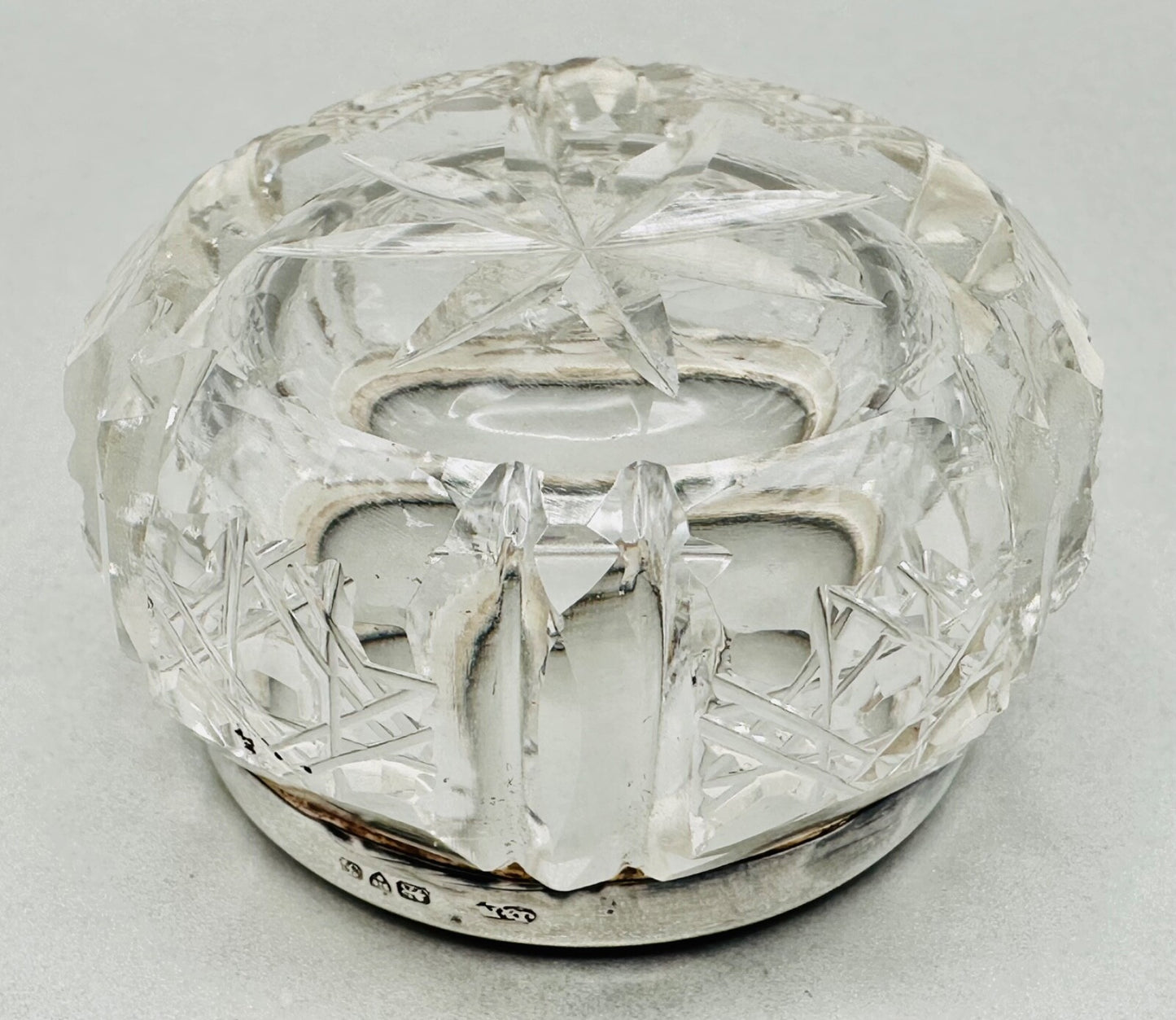 Antique Silver Rimmed Glass Salt – Chester 1906 Joseph & Richard Griffin