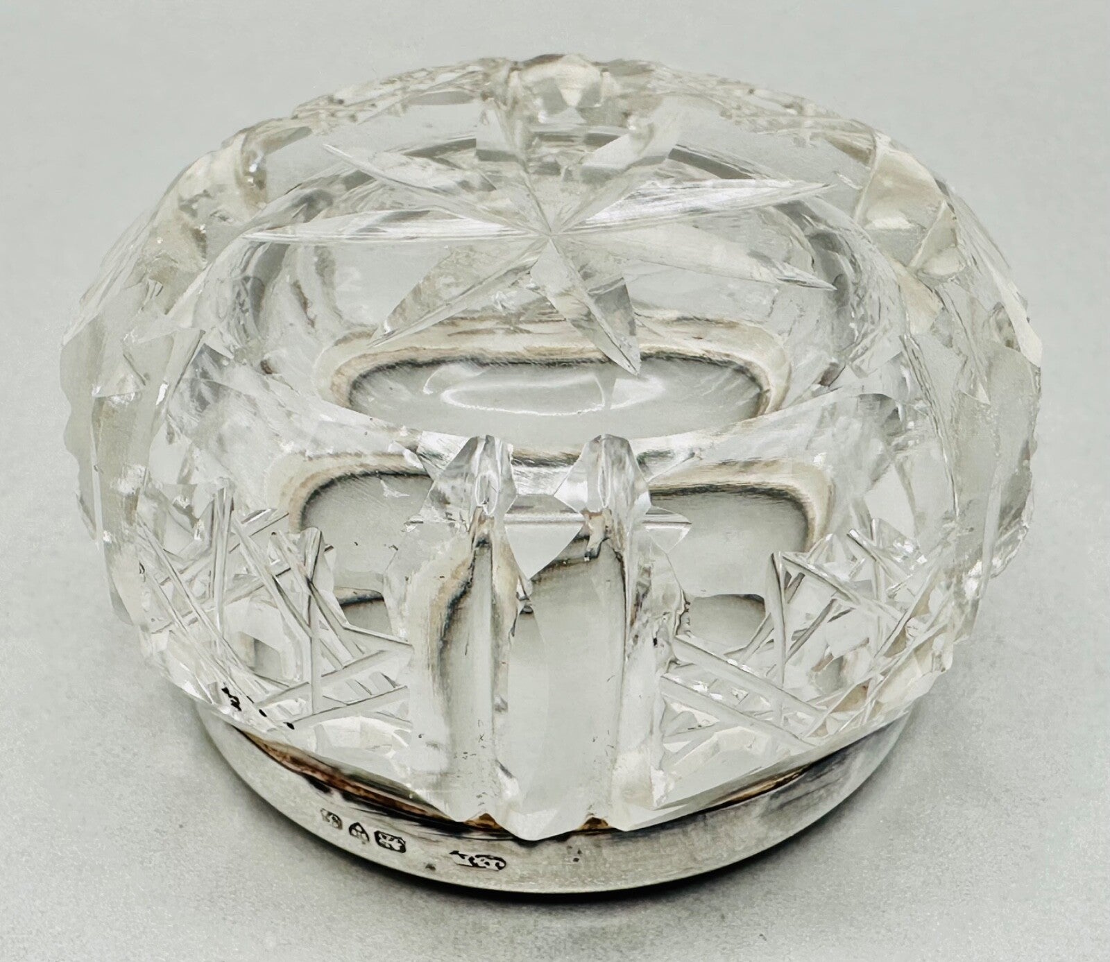 Antique Silver Rimmed Glass Salt – Chester 1906 Joseph & Richard Griffin