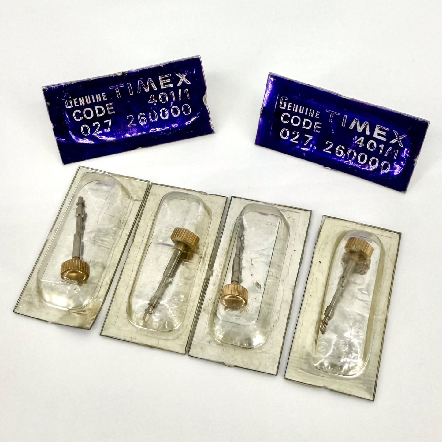 Genuine Timex Stem & Crown – Code 401/1 – 027 260000 – Gold Tone – New Old Stock