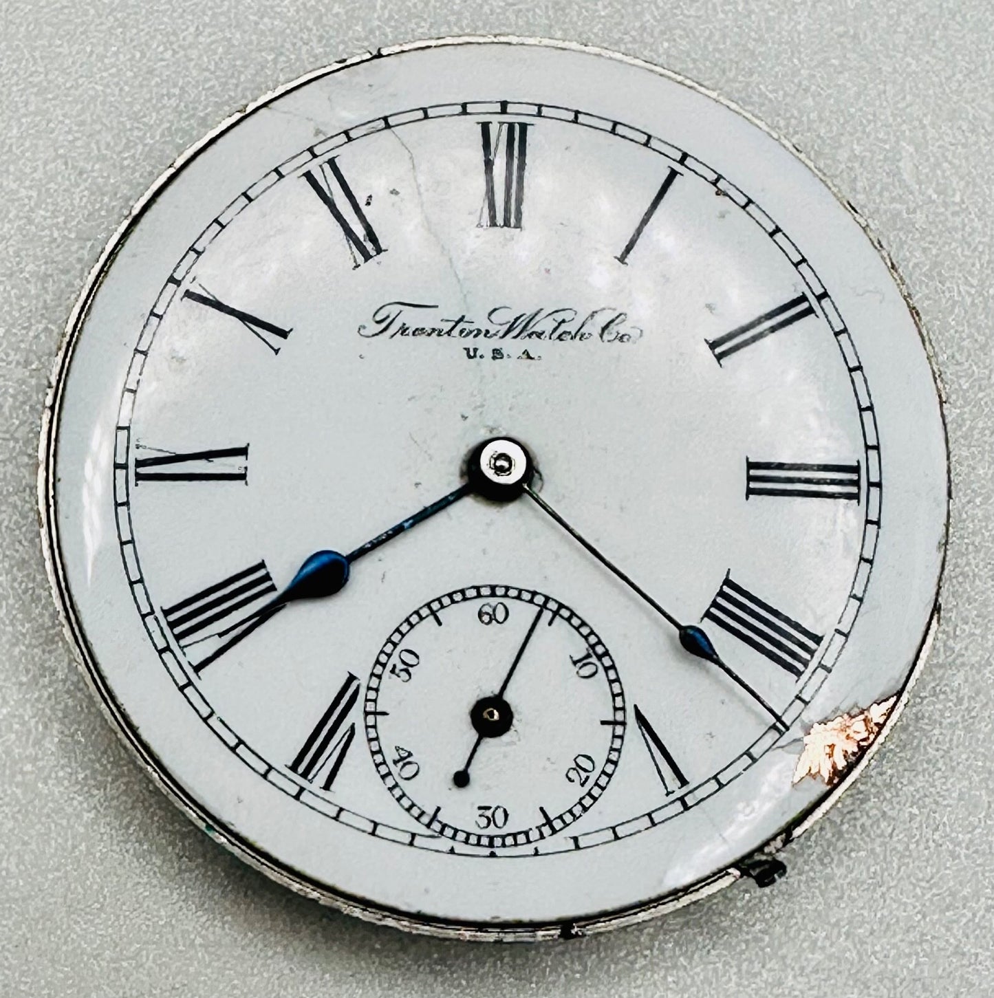 Antique Trenton Watch Co. Pocket Watch Movement - Spares or Repair, c.1899