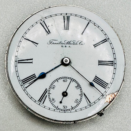 Antique Trenton Watch Co. Pocket Watch Movement - Spares or Repair, c.1899
