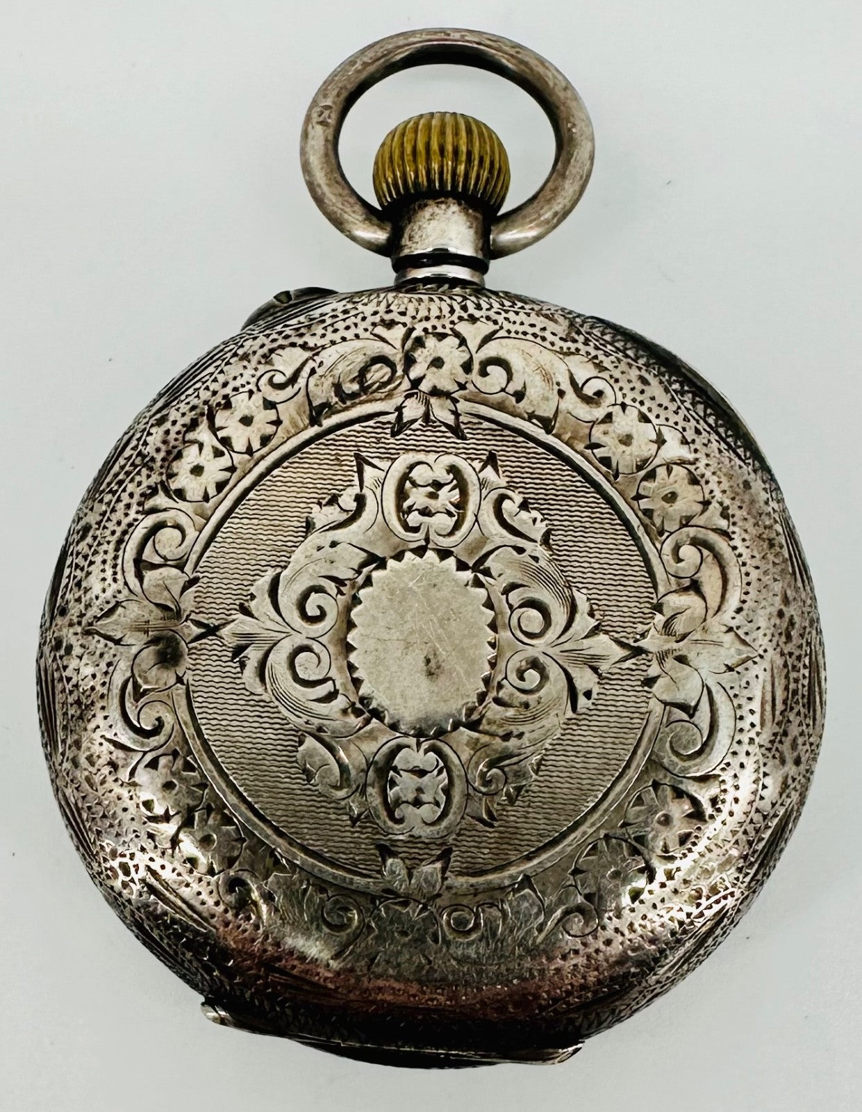 Antique Swiss 935 Silver Case Pocket Watch – Working