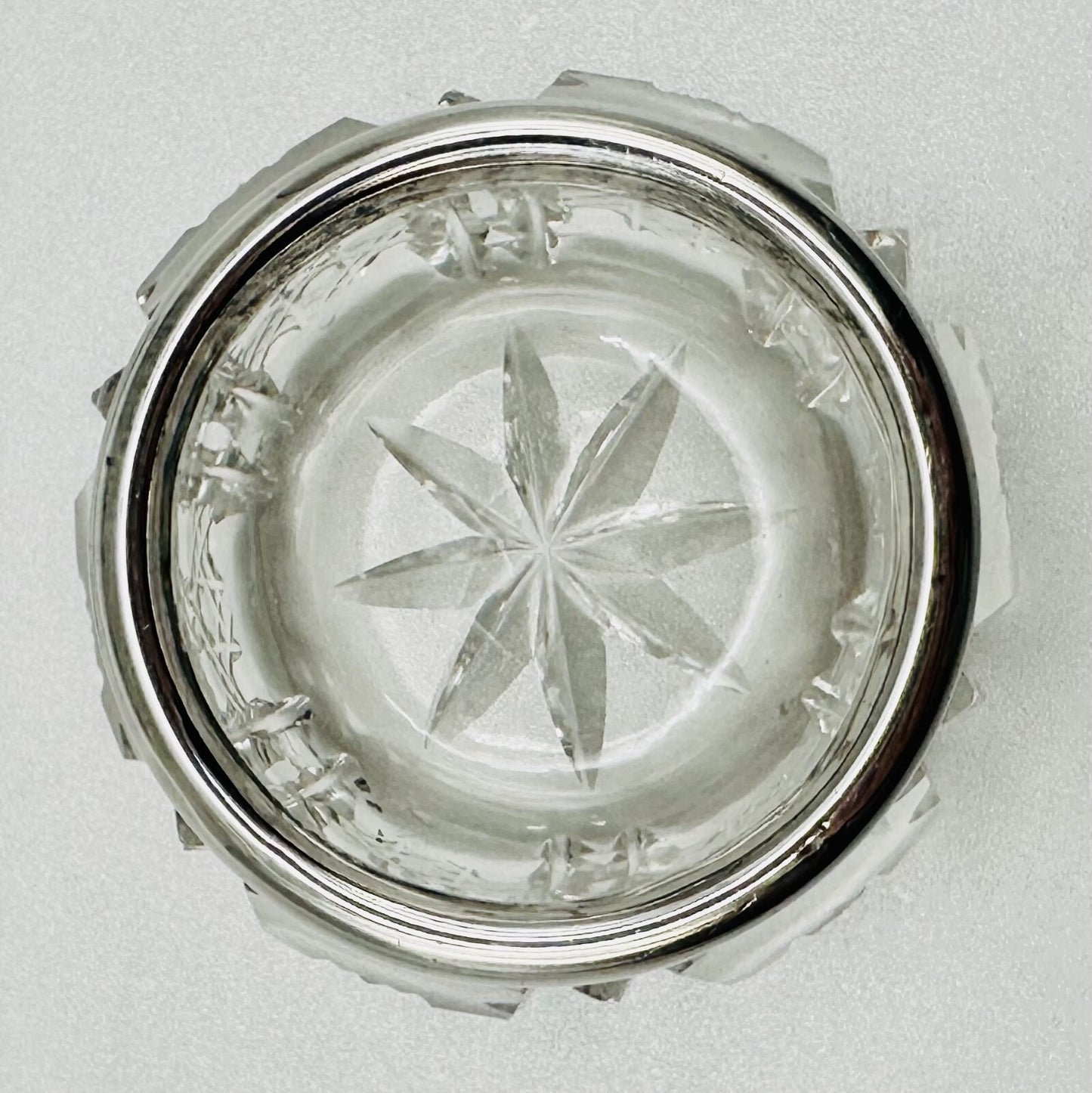 Antique Silver Rimmed Glass Salt – Chester 1906 Joseph & Richard Griffin