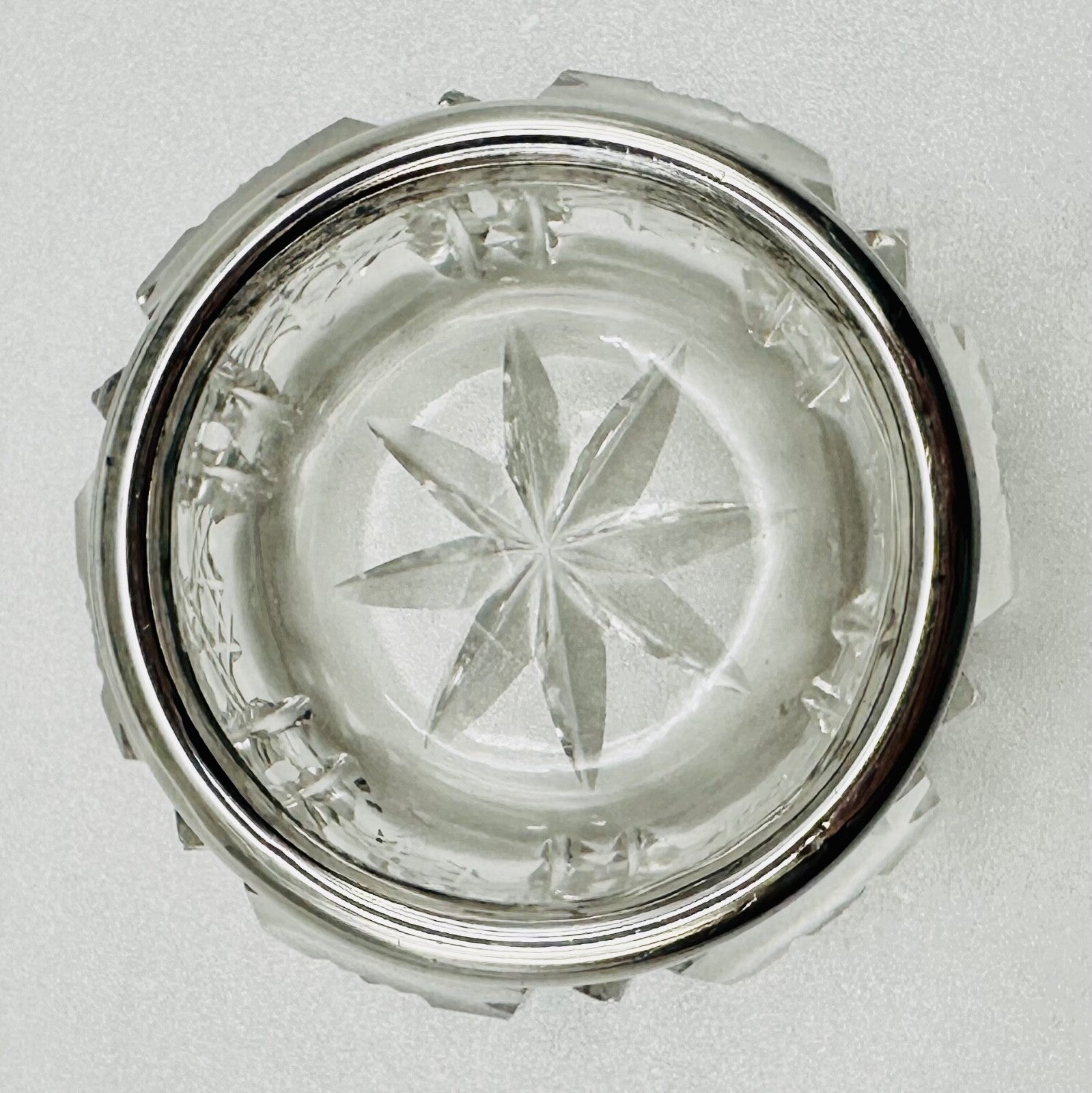 Antique Silver Rimmed Glass Salt – Chester 1906 Joseph & Richard Griffin