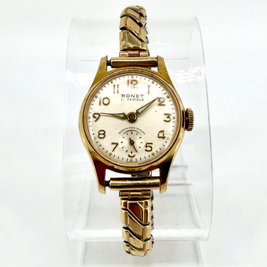 Vintage Ladies Ronet 17 Jewel Watch – Gold Tone, Bifora 934, Working