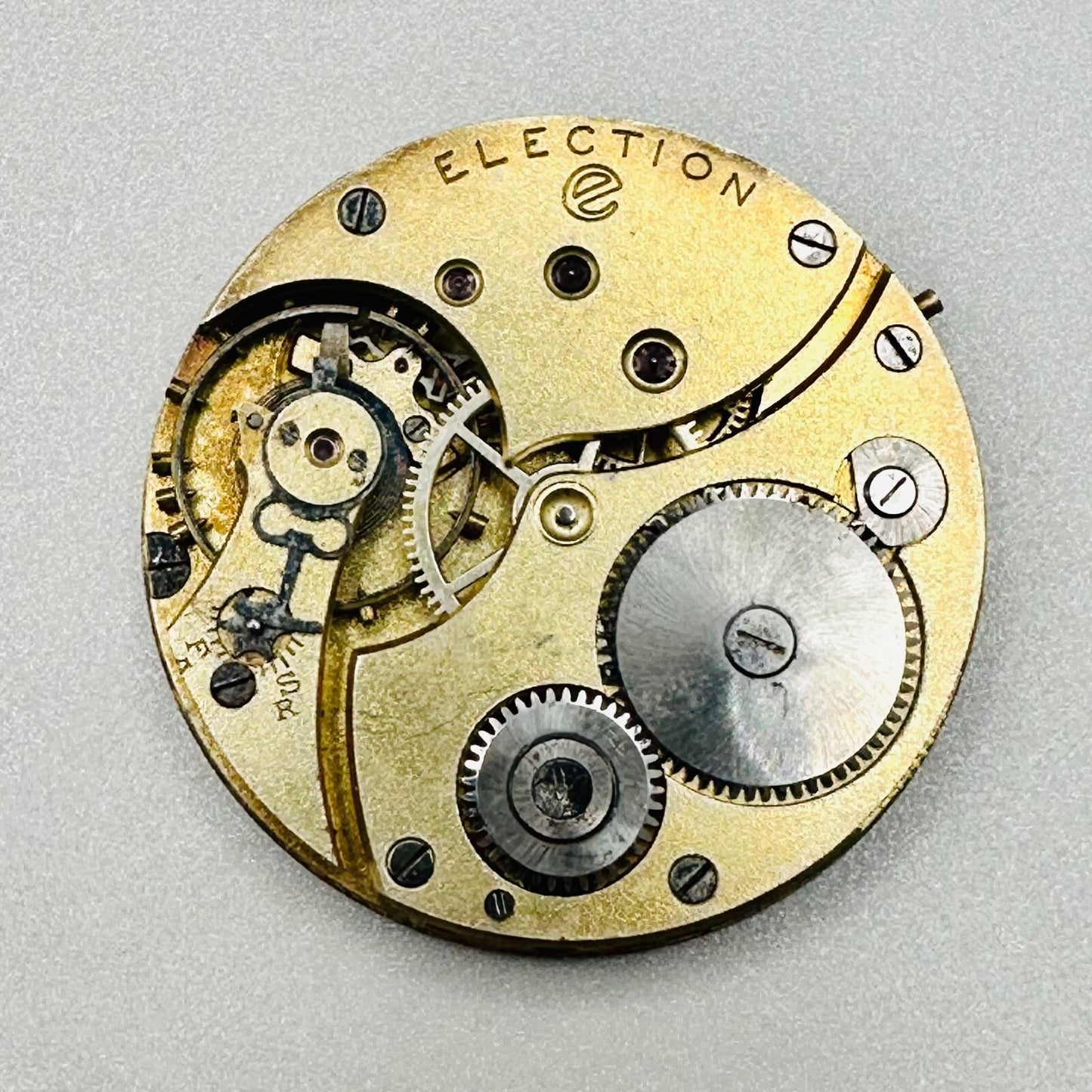Antique "Election" Pocket Watch Movement - Swiss Made - Winds & Ticks
