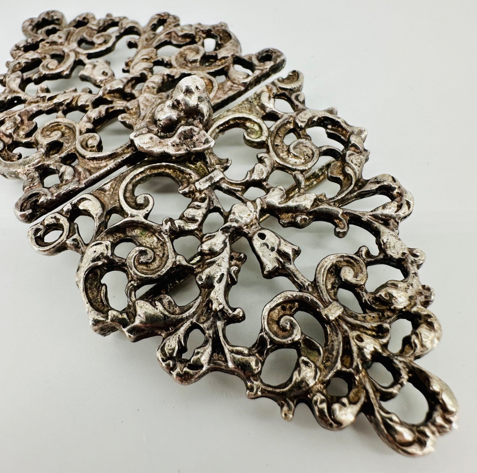 Vintage Sterling Silver Cherub Belt Buckle – Birmingham 1979, KEW