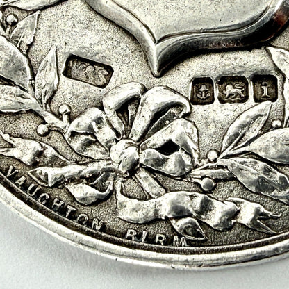 Antique Edwardian Sterling Silver Fob Medal – Lozells Harriers – Birmingham 1908