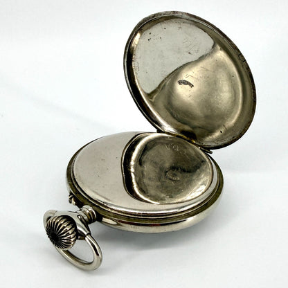 Antique Swiss “Chronomètre” Pocket Watch – Argentan Case – Working – c.1900