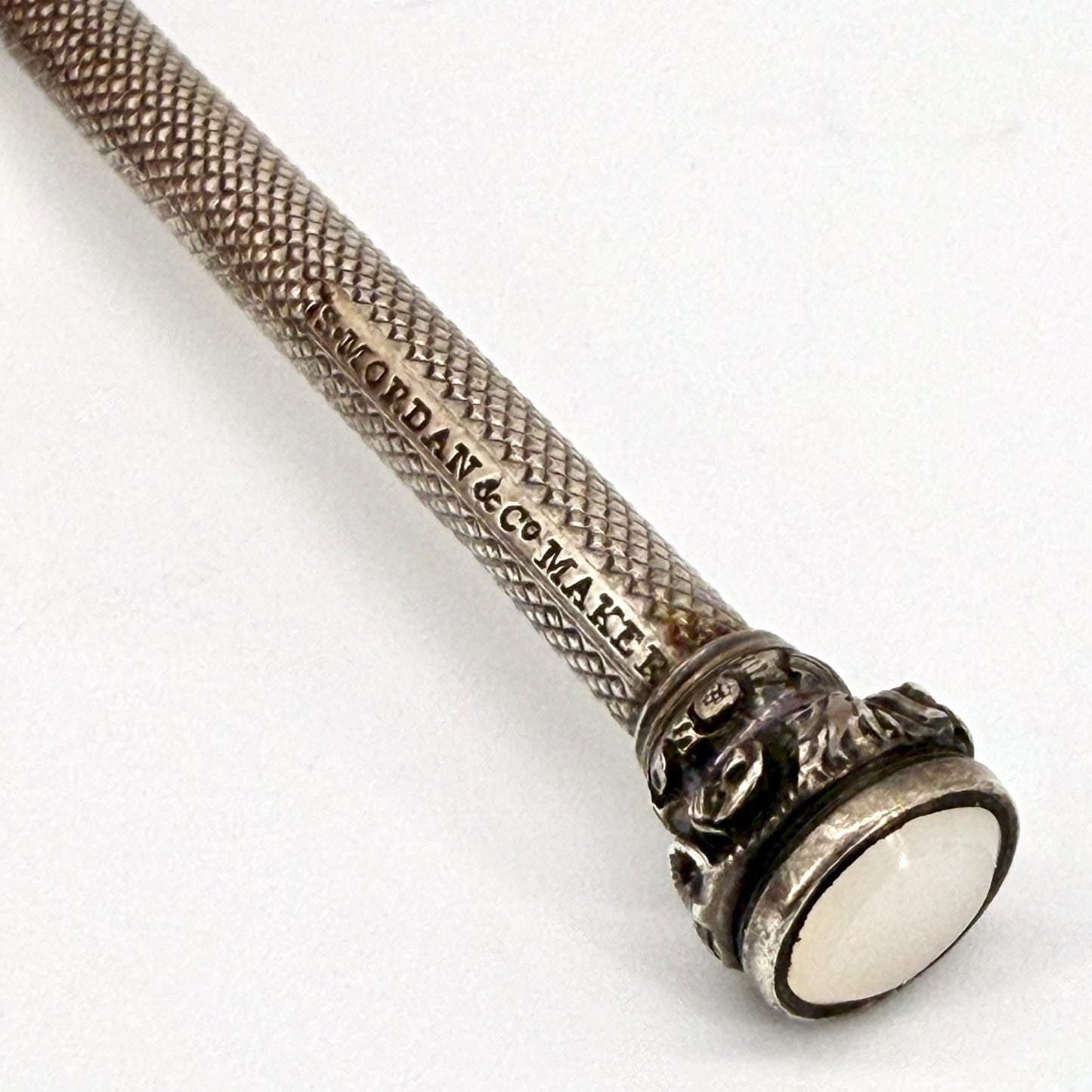 Antique Sampson Mordan & Co. White Metal Sliding Propelling Pencil