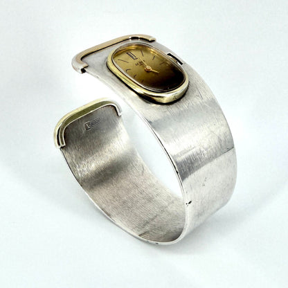 Vintage Le Paix 925 Sterling Silver Bangle Watch – Swiss Quartz – c.1970s