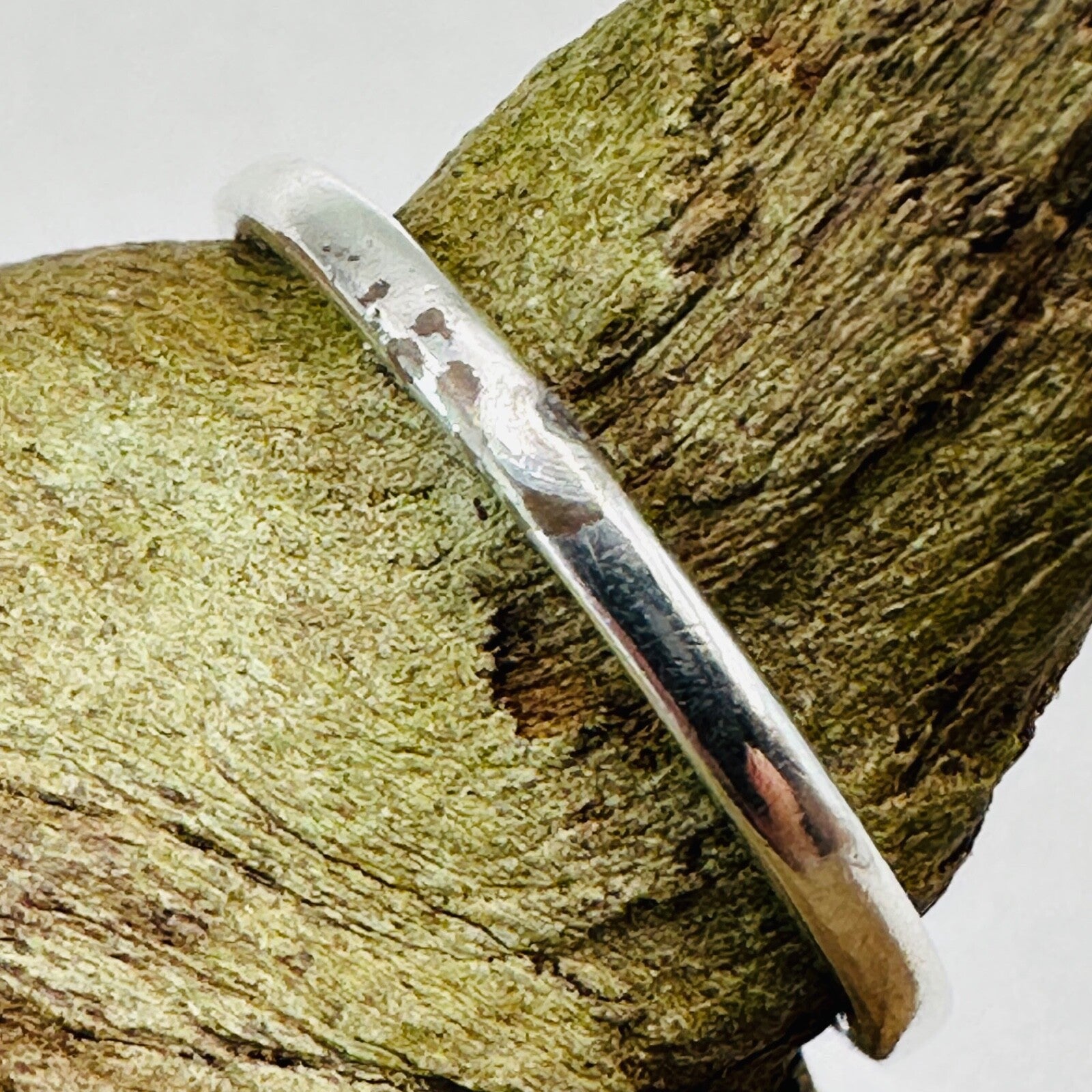 Vintage Sterling Silver Ring with Clear Stone - Size O