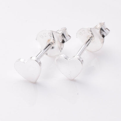 Brand New 925 Sterling Silver Heart Stud Earrings