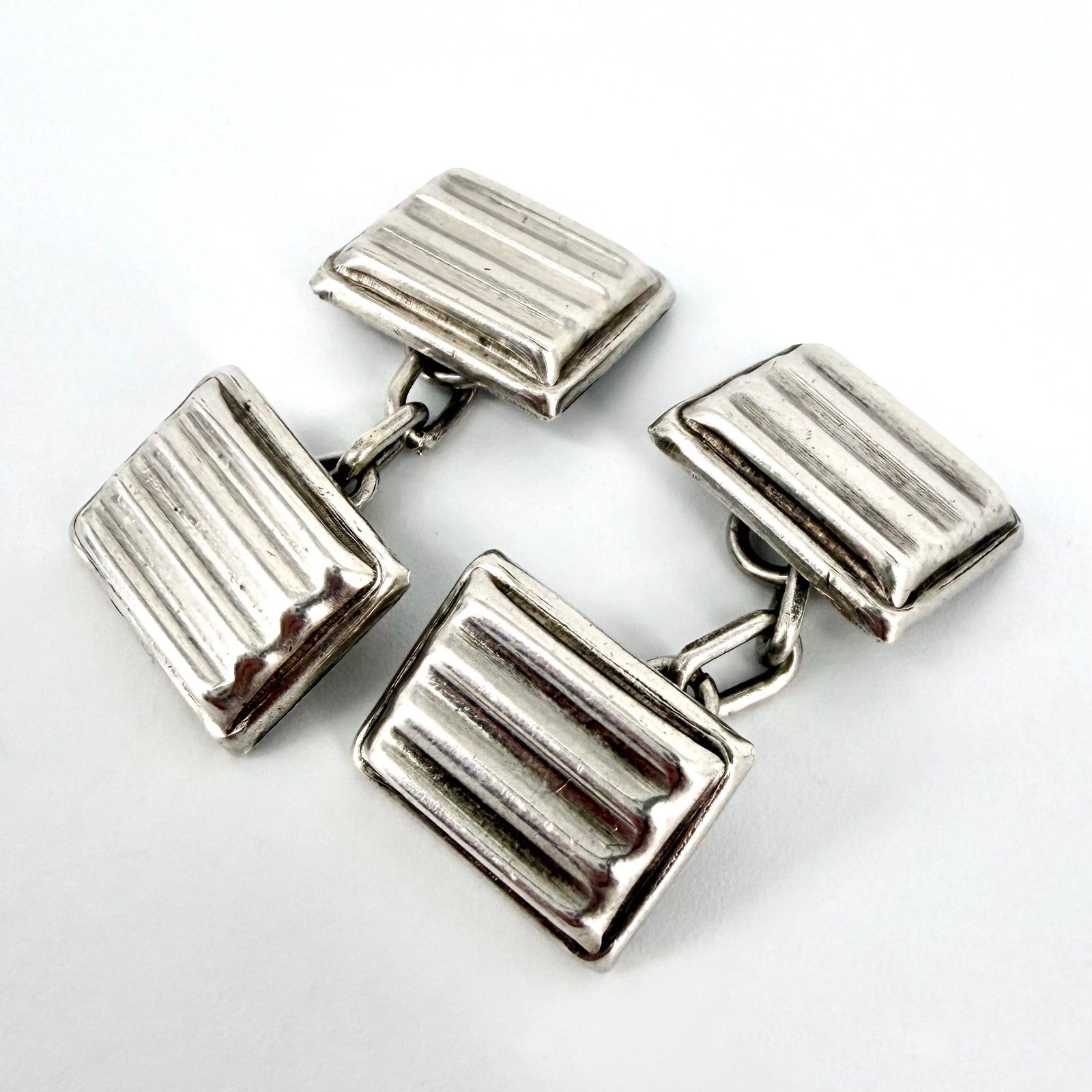 Vintage Solid Silver Cufflinks – Hallmarked London 1946 – RM Ltd