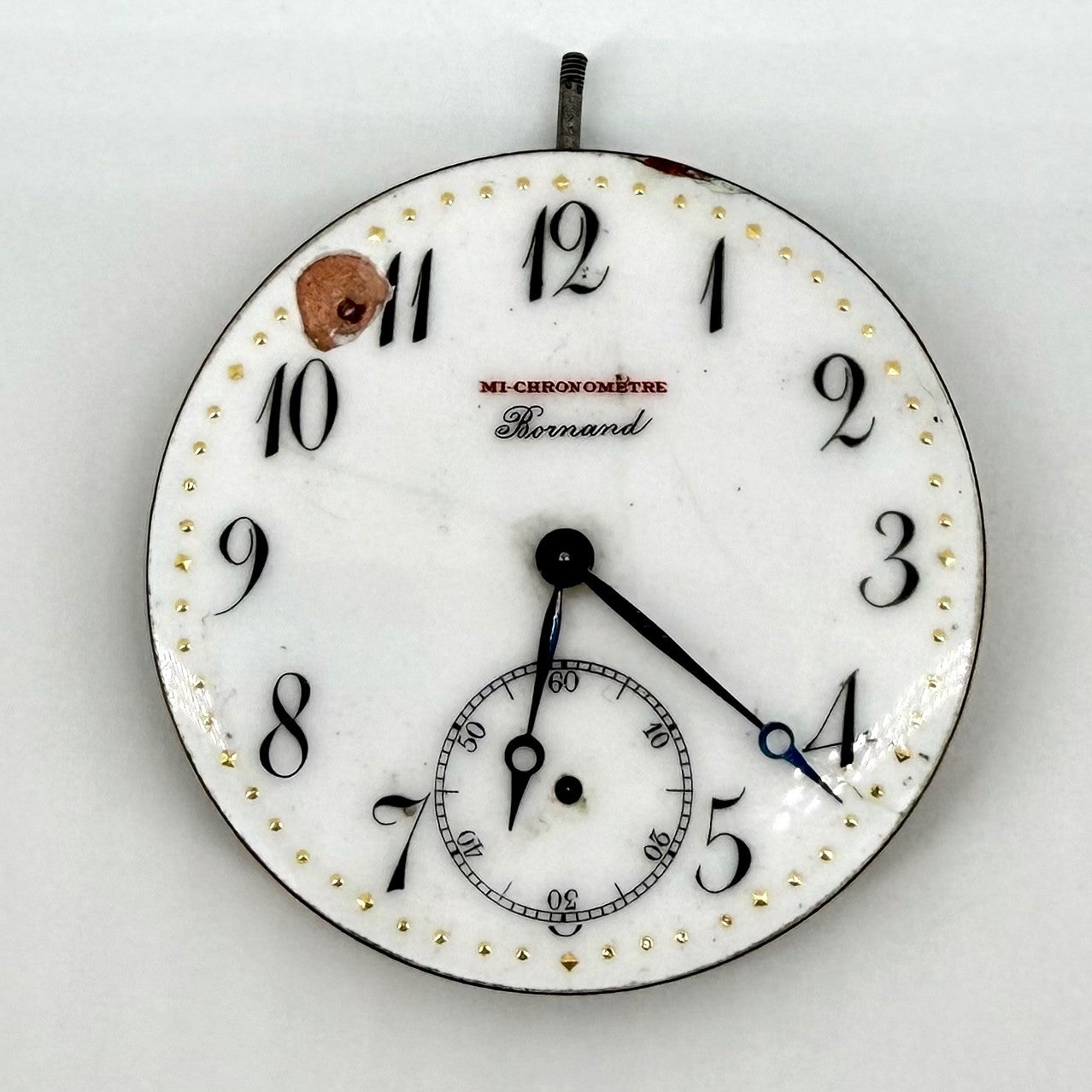 Antique Swiss Pocket Watch Movement – Mi-Chronomètre – c. Early 20th C - Working