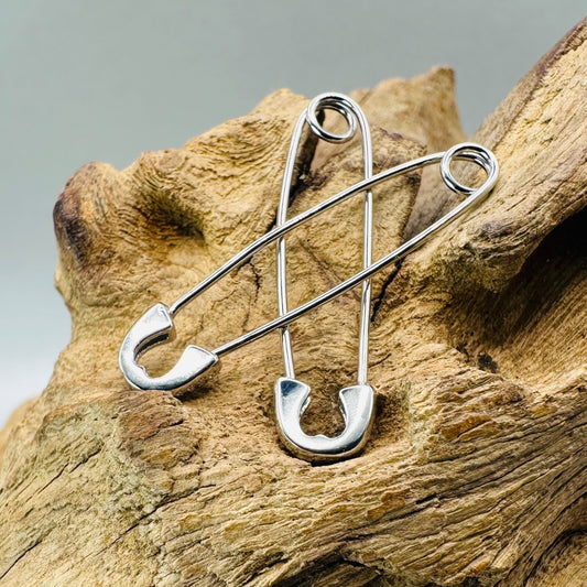 925 Sterling Silver Safety Pin Earrings - 2 Sizes Available