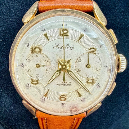Vintage Gents Fidelius Chronograph Watch – Landeron 51 – Working