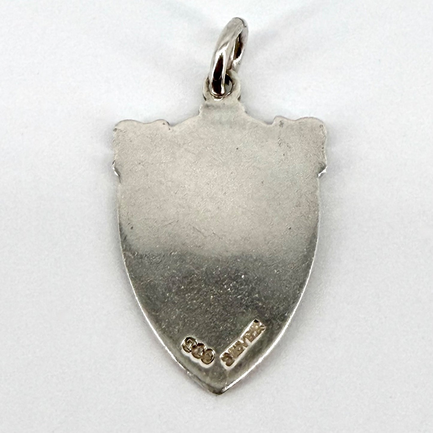 Vintage Silver Fob Medal / Shield Pendant – T & S – c. Mid 20th Century