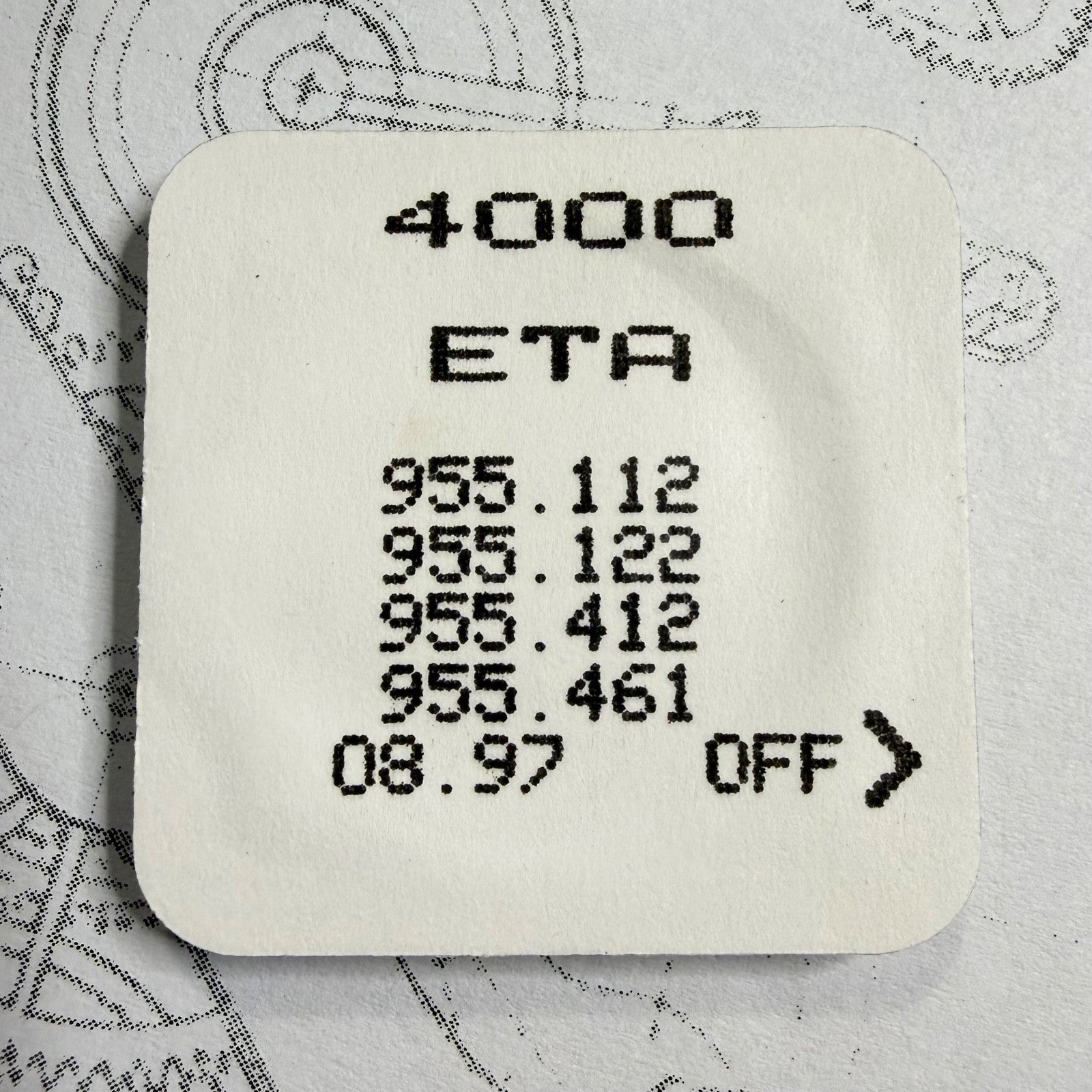 ETA 4000 Circuit & Coil for 955.112 / 955.122 / 955.412 / 955.461 - Omega 1420