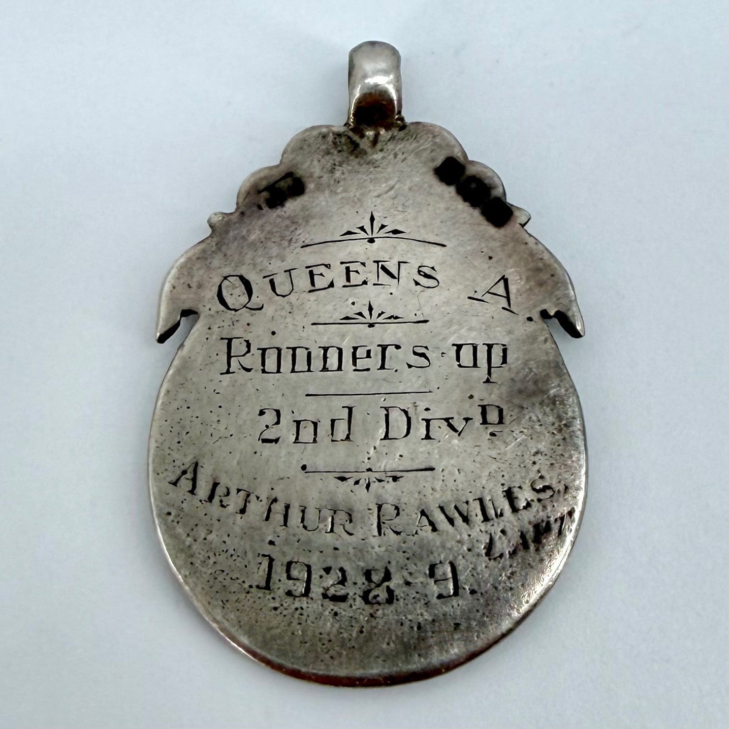 Antique Silver Football Fob Medal – Birmingham 1928 – Thomas Fattorini