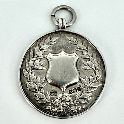 Antique Edwardian Sterling Silver Fob Medal – Lozells Harriers – Birmingham 1908