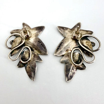 Handmade Sterling Silver Ivy Leaf Set by Ann Powell – Hallmarked London 2006