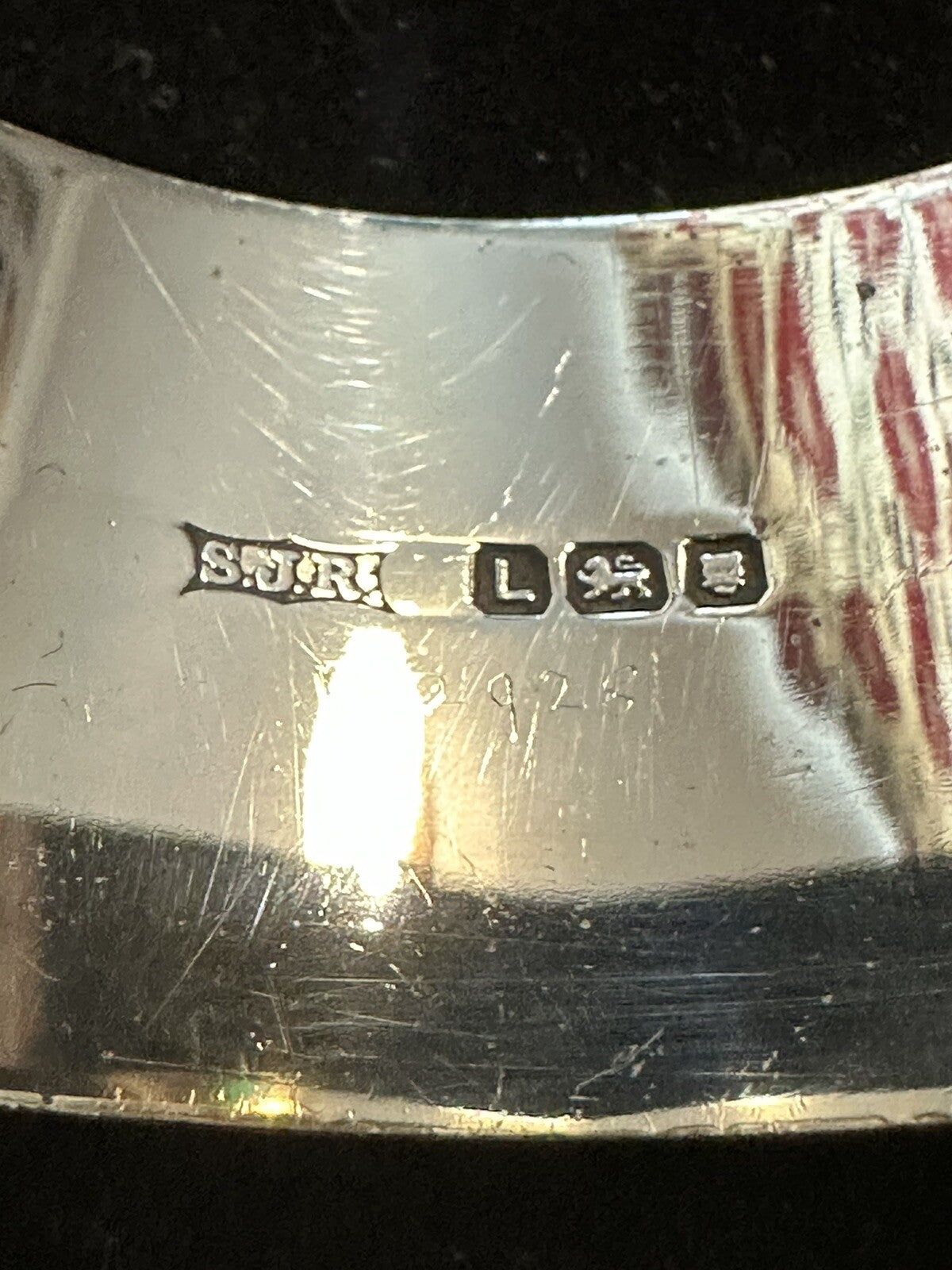 Vintage Silver Napkin Ring - London 1946 S J Rose & Son