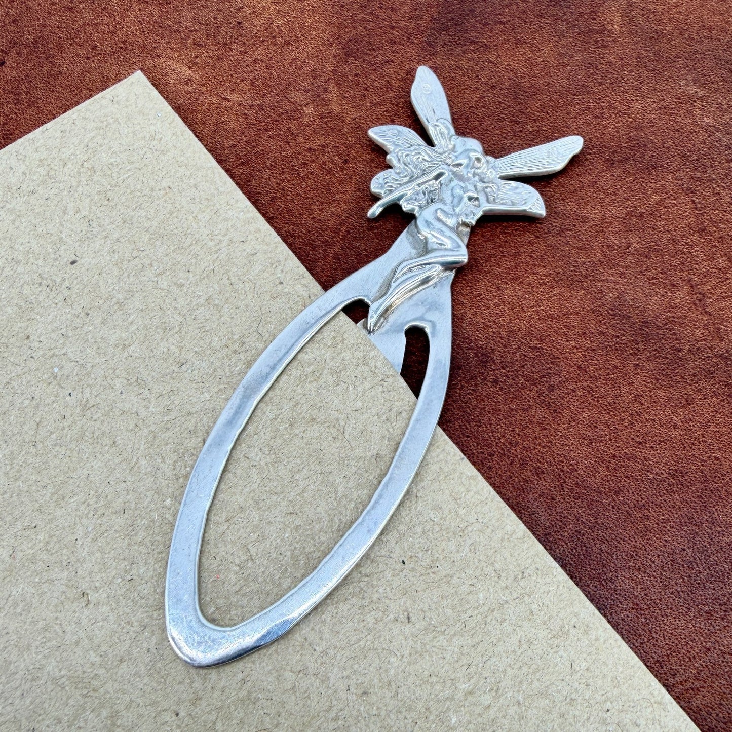 Vintage Sterling Silver Fairy Bookmark – 925
