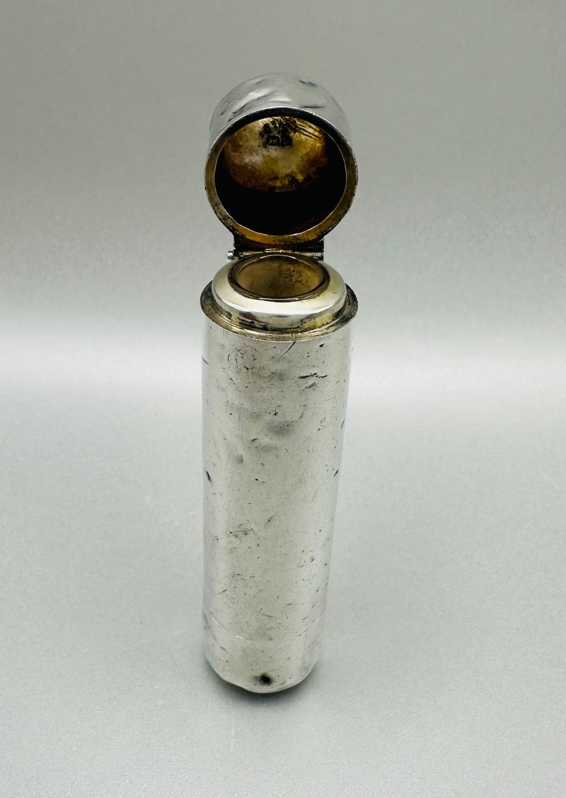 Antique Sterling Silver Scent Bottle & Pill Holder - 1894 Hilliard & Thomason