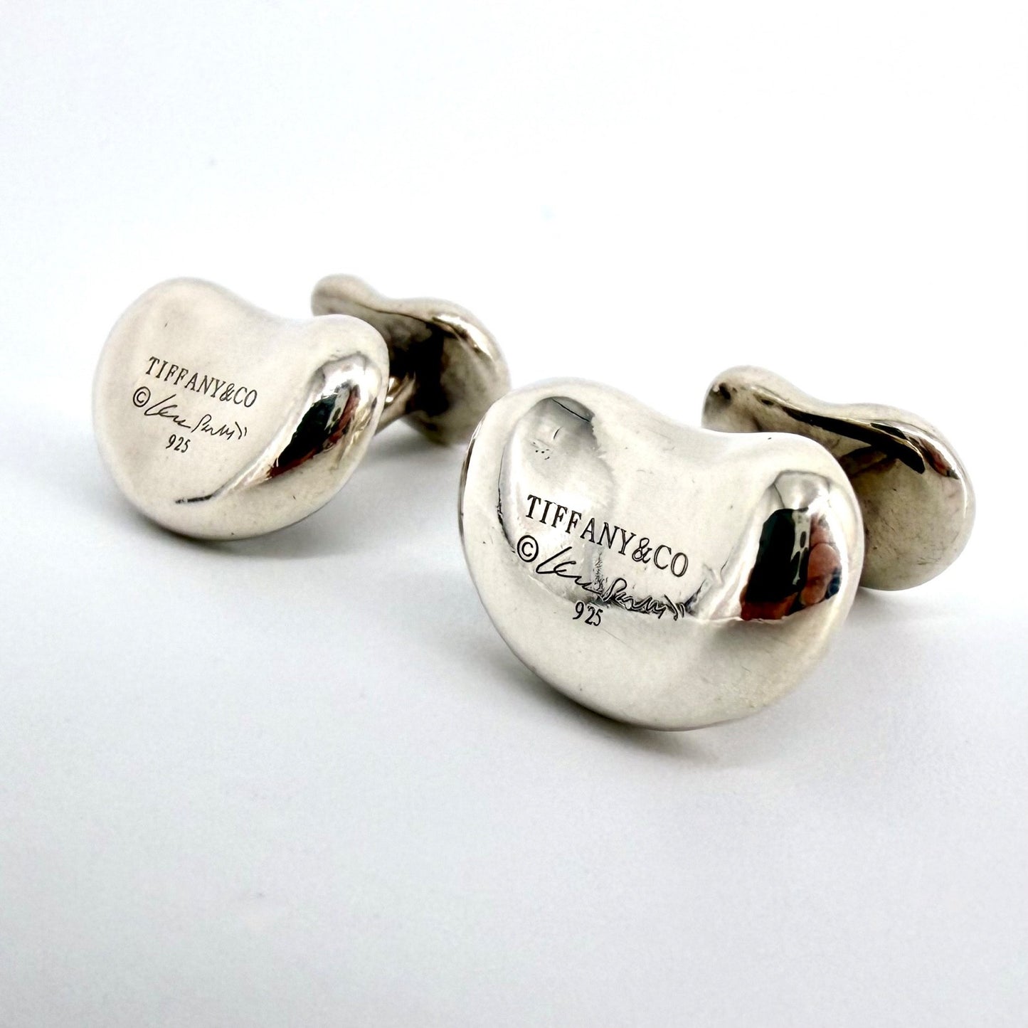 Vintage Tiffany Elsa Peretti Silver Bean Cufflinks – 925 Sterling