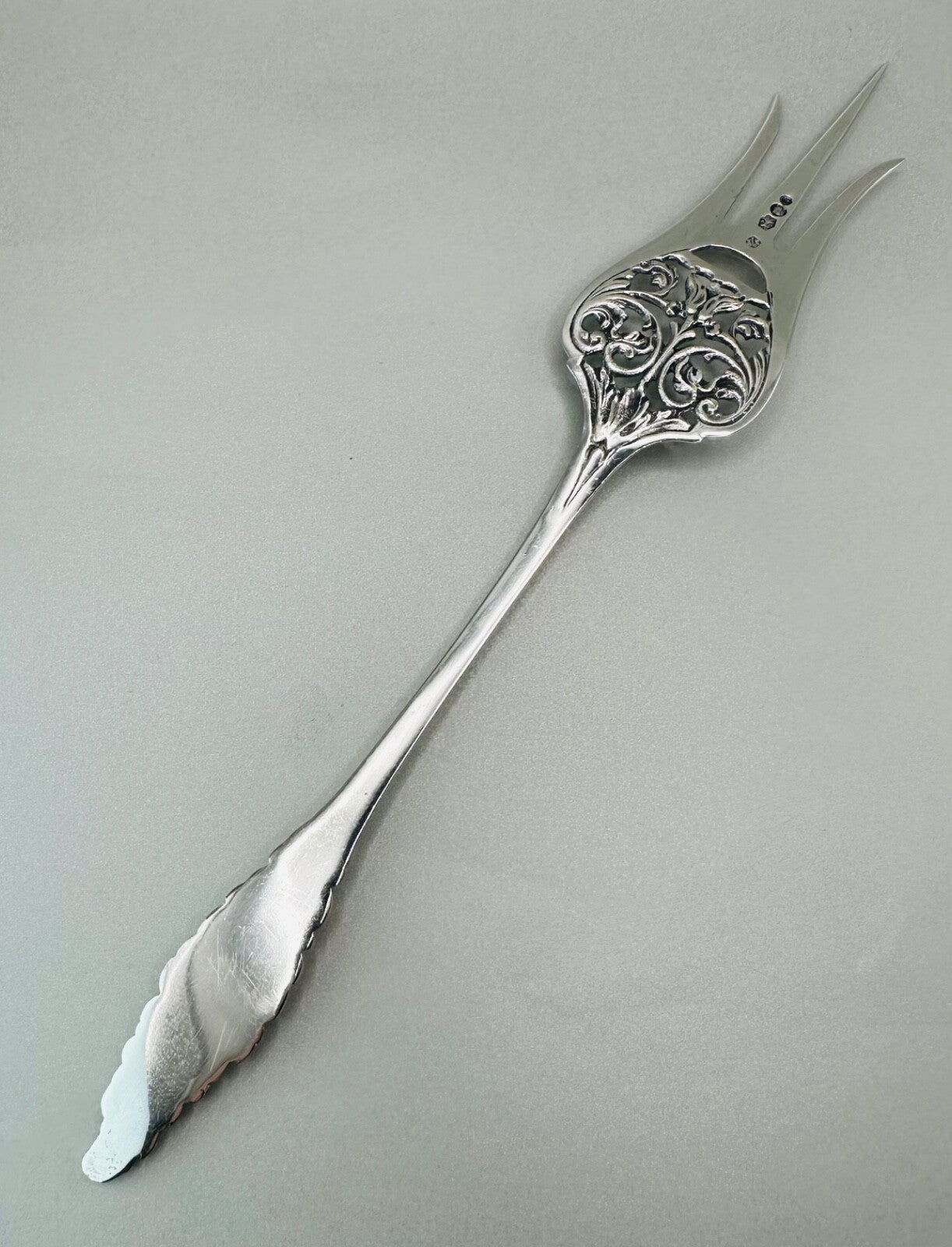 Antique Silver 3-Prong Fork Amsterdam Hallmark 1936 Zaandlandse Zilversmederije