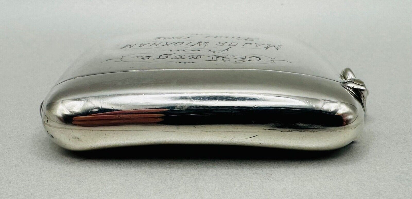 Antique Silver Curved Vesta Case - Birmingham 1900