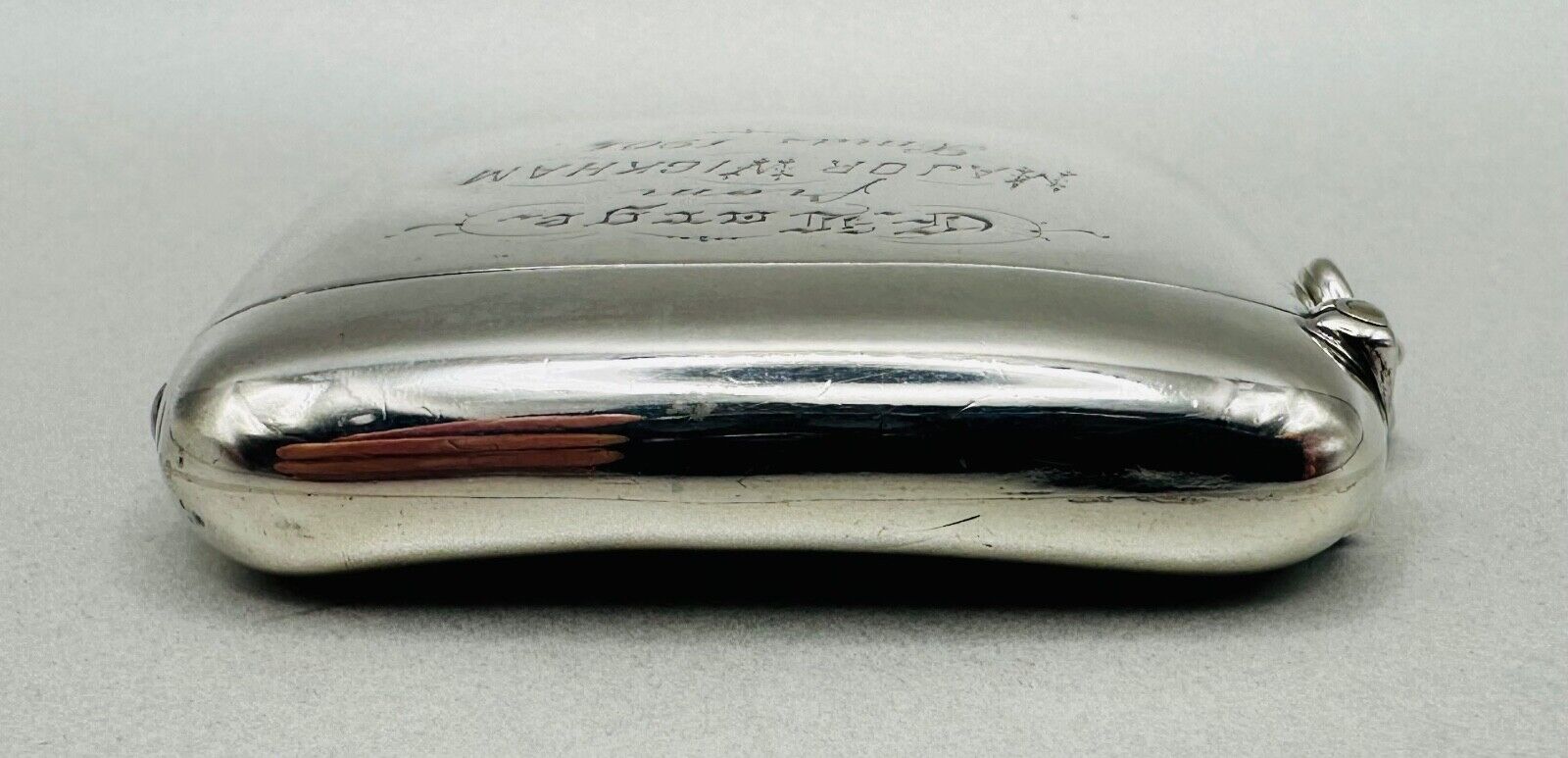 Antique Silver Curved Vesta Case - Birmingham 1900