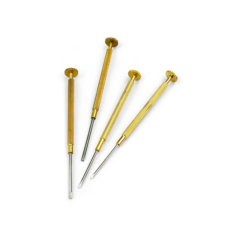Set of 6 Metal Slotted Precision Screwdrivers for Watch Repair - 0.8mm to 1.8mm