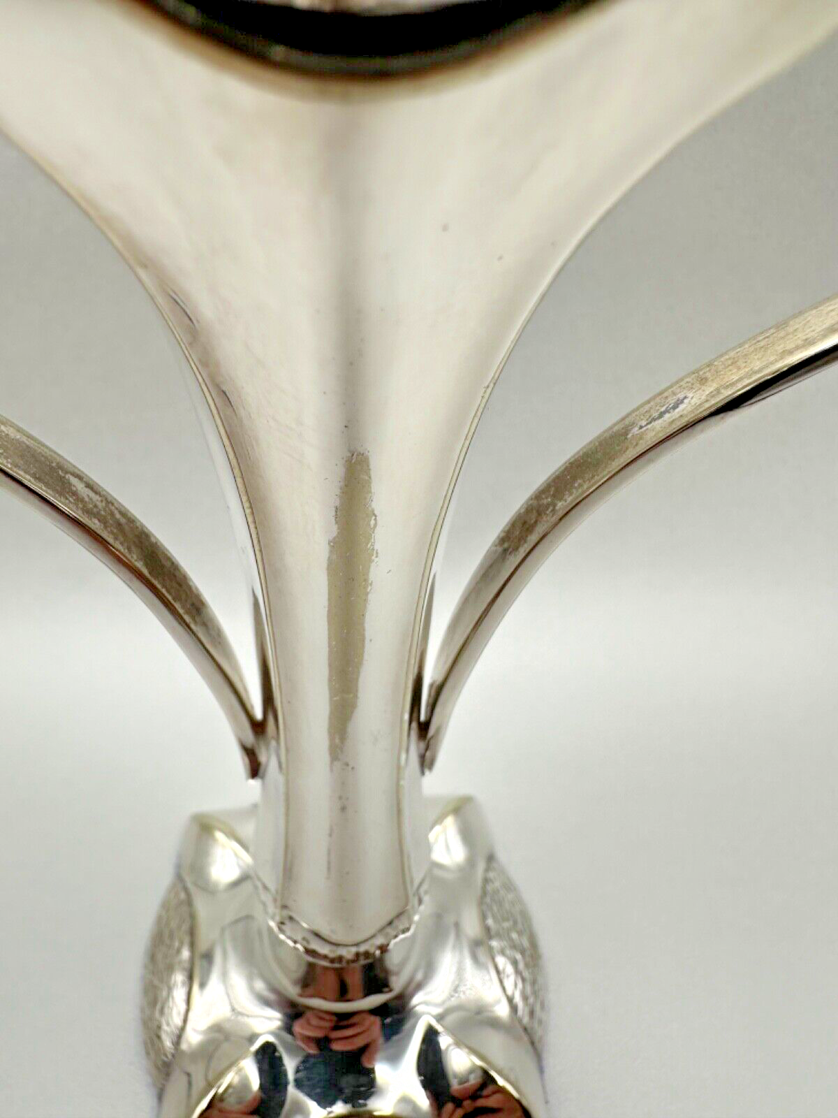 Pair of Antique Silver Plated Claw Vases - EPNS