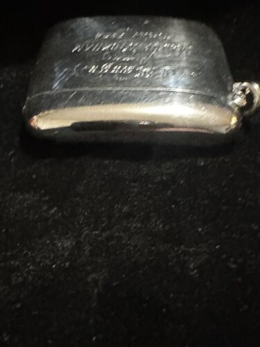 Antique Silver Curved Vesta Case - Birmingham 1900