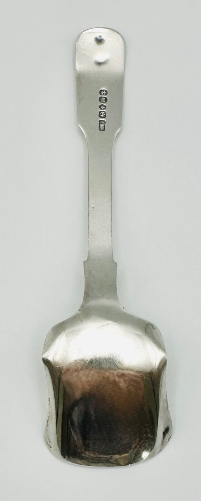 Antique Silver Tea Caddy Spoon – Birmingham 1843 – George Unite – Shovel Form