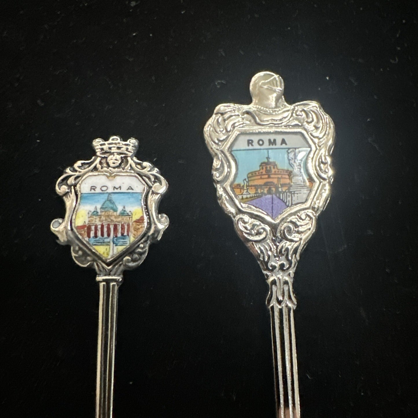 Pair of Rome Souvenir Spoons