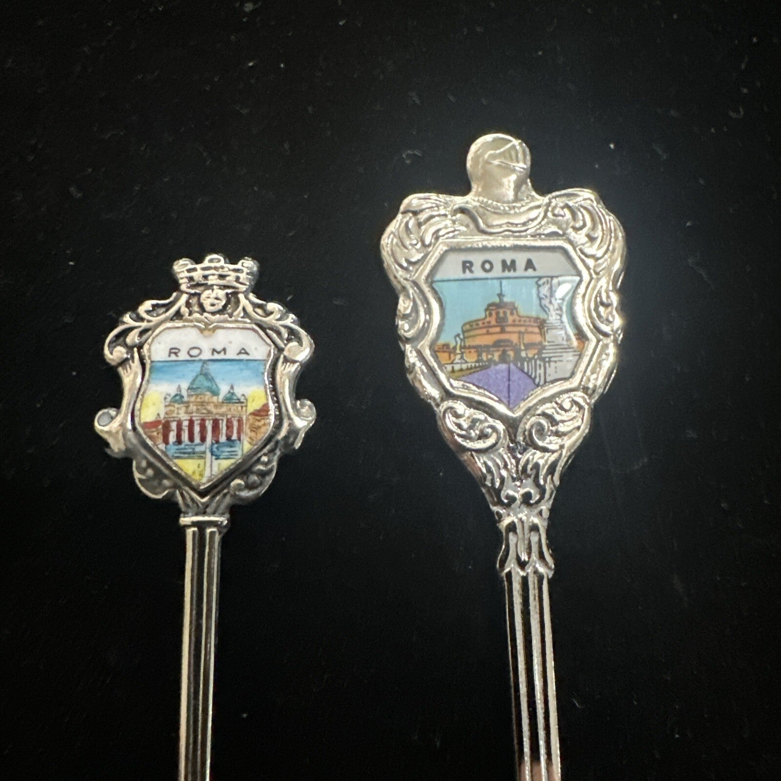 Pair of Rome Souvenir Spoons