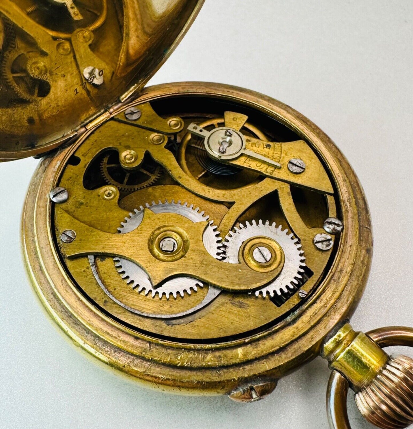 Antique Full Hunter Pocket Watch - Masonic Dial - Working