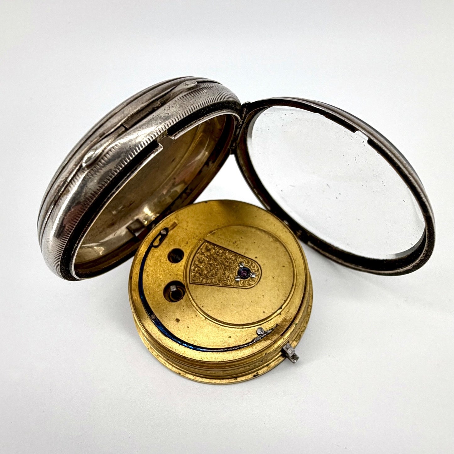 Antique Silver Fusee Pocket Watch, Adam Burdess Coventry – London 1865 - Working