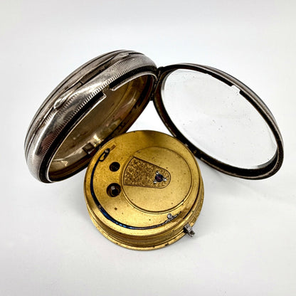 Antique Silver Fusee Pocket Watch, Adam Burdess Coventry – London 1865 - Working