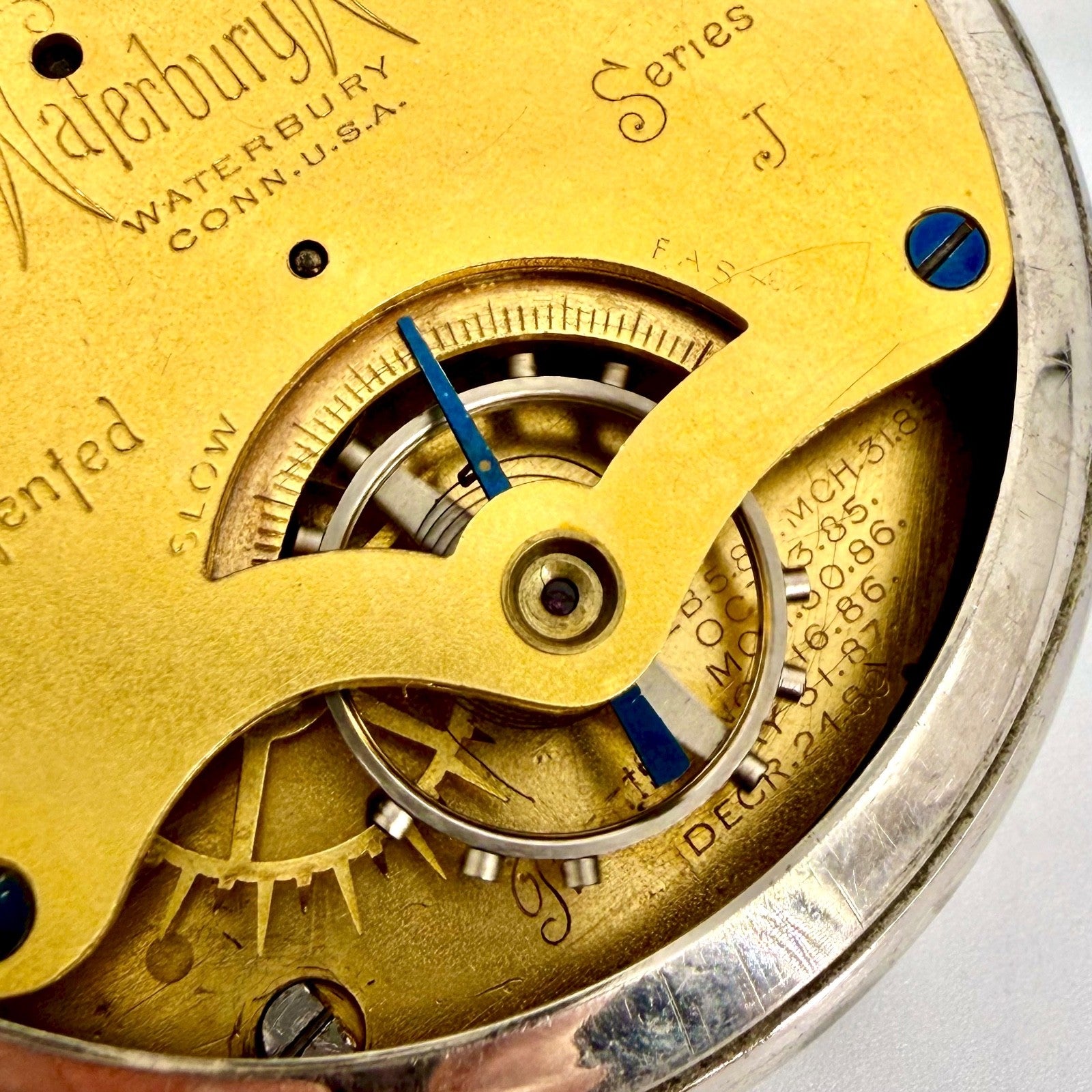 Antique “The Waterbury Watch Co.” Pocket Watch – Working – Series J - c.1890s