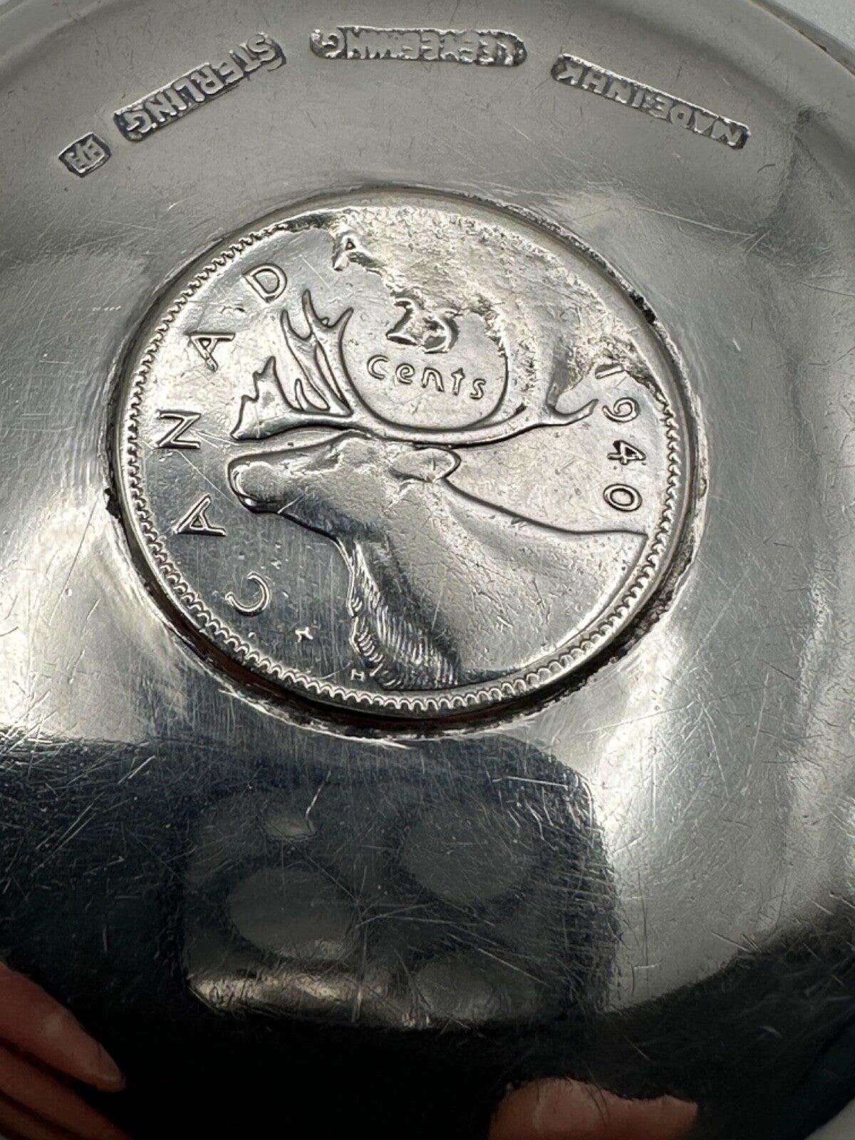 Sterling Silver Canadian Coin Dish - Hong Kong - Lee Yee Hing
