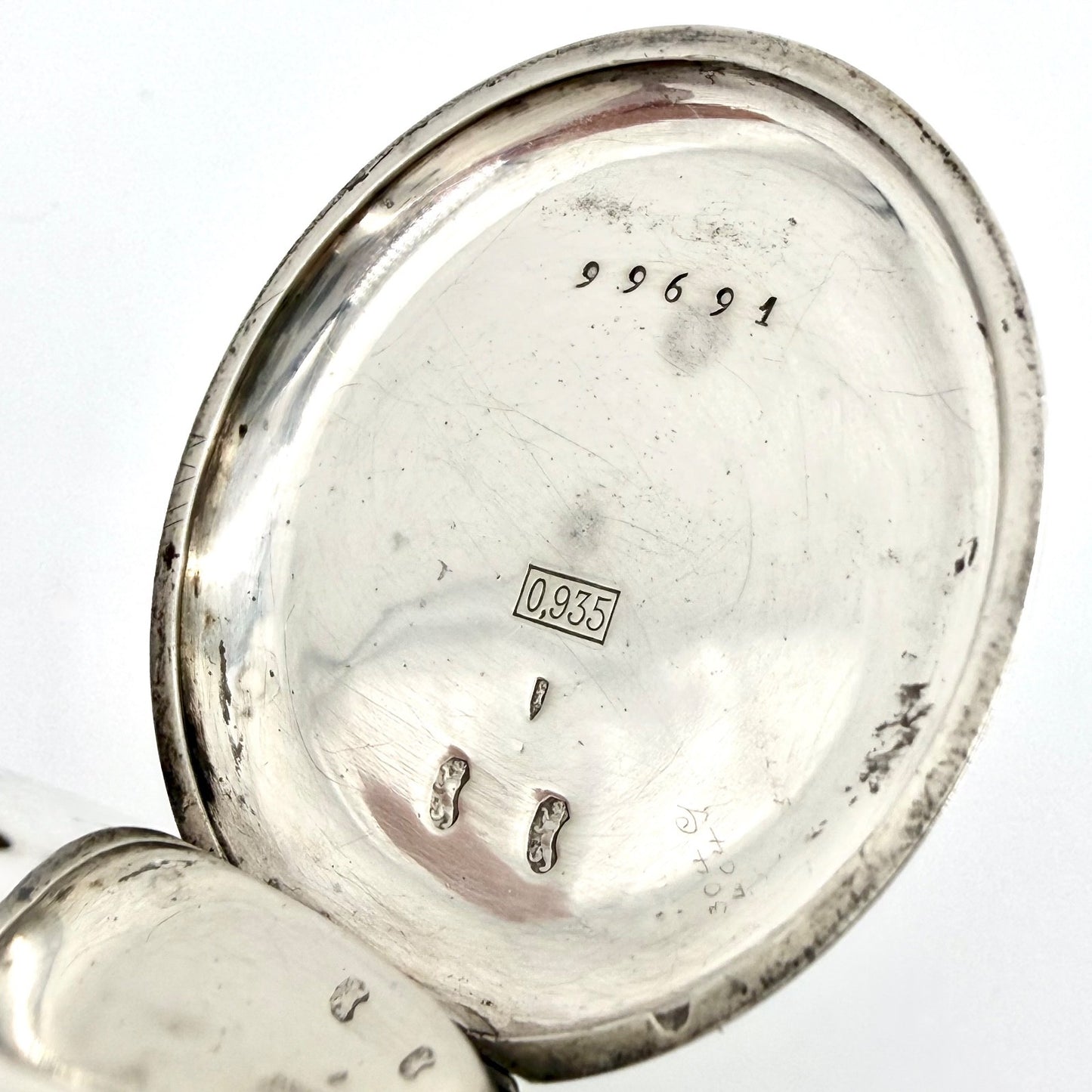 Antique Swiss 935 Silver Kundert “Best Swiss” Pocket Watch - Working